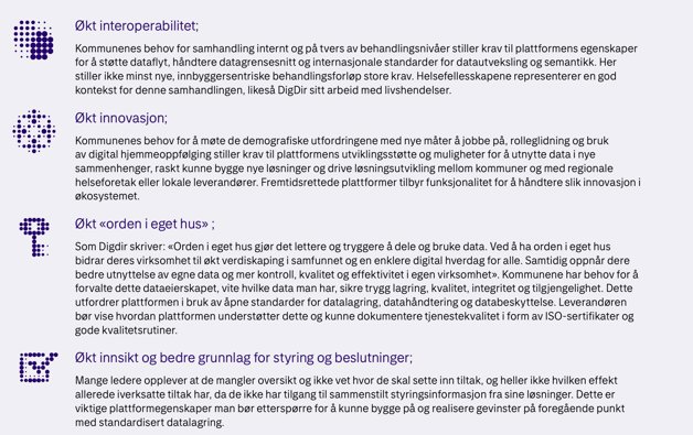 Digital plattform med flere generiske egenskaper